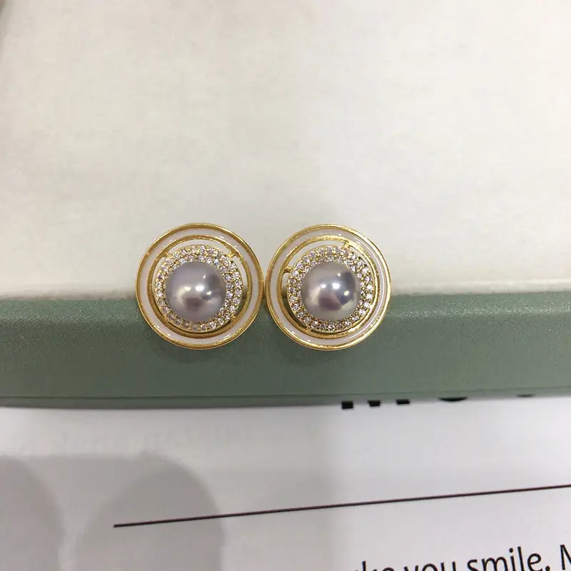 5Pearl Gold Pearl Earrings for Women - Image 4