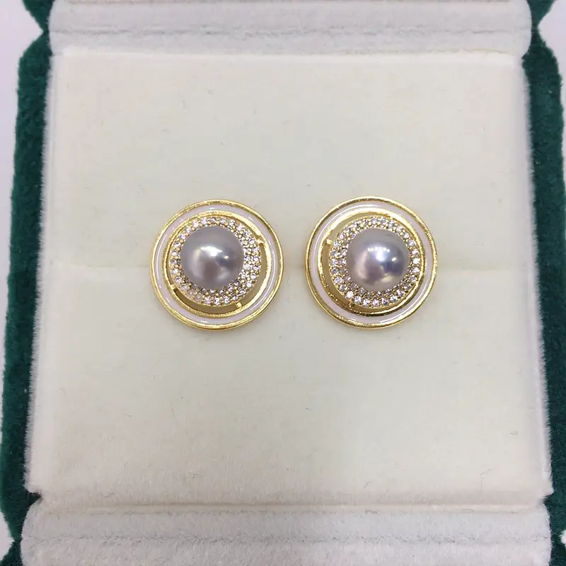 5Pearl Gold Pearl Earrings for Women - Image 2
