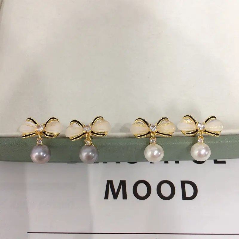Sweet Bow Smart Pearl Earrings for Women — feature 10