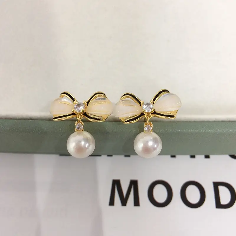 Sweet Bow Smart Pearl Earrings for Women — feature 11