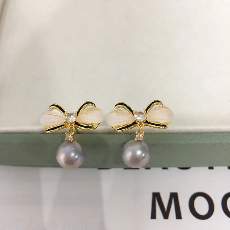 Sweet Bow Smart Pearl Earrings for Women — feature 12