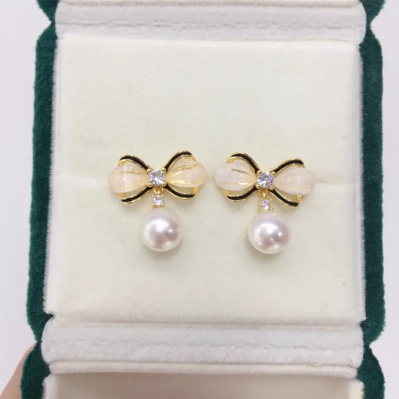 Sweet Bow Smart Pearl Earrings for Women — feature 5