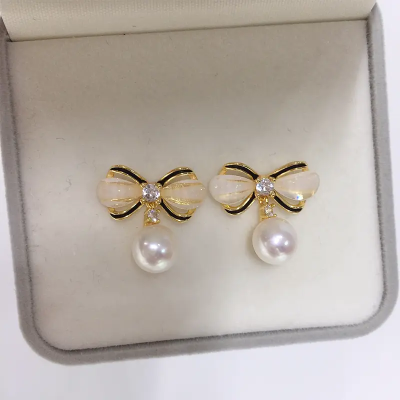 Sweet Bow Smart Pearl Earrings for Women — feature 7