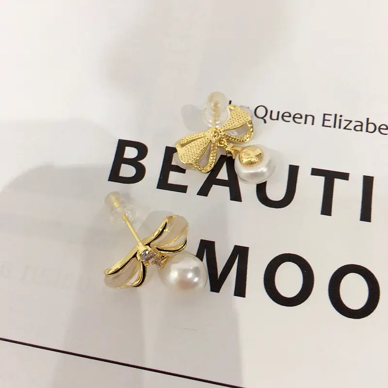 Sweet Bow Smart Pearl Earrings for Women — feature 9