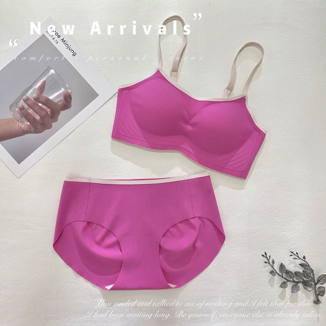 Soft Integrated Fixed Cup Seamless Underwear Set — feature 11