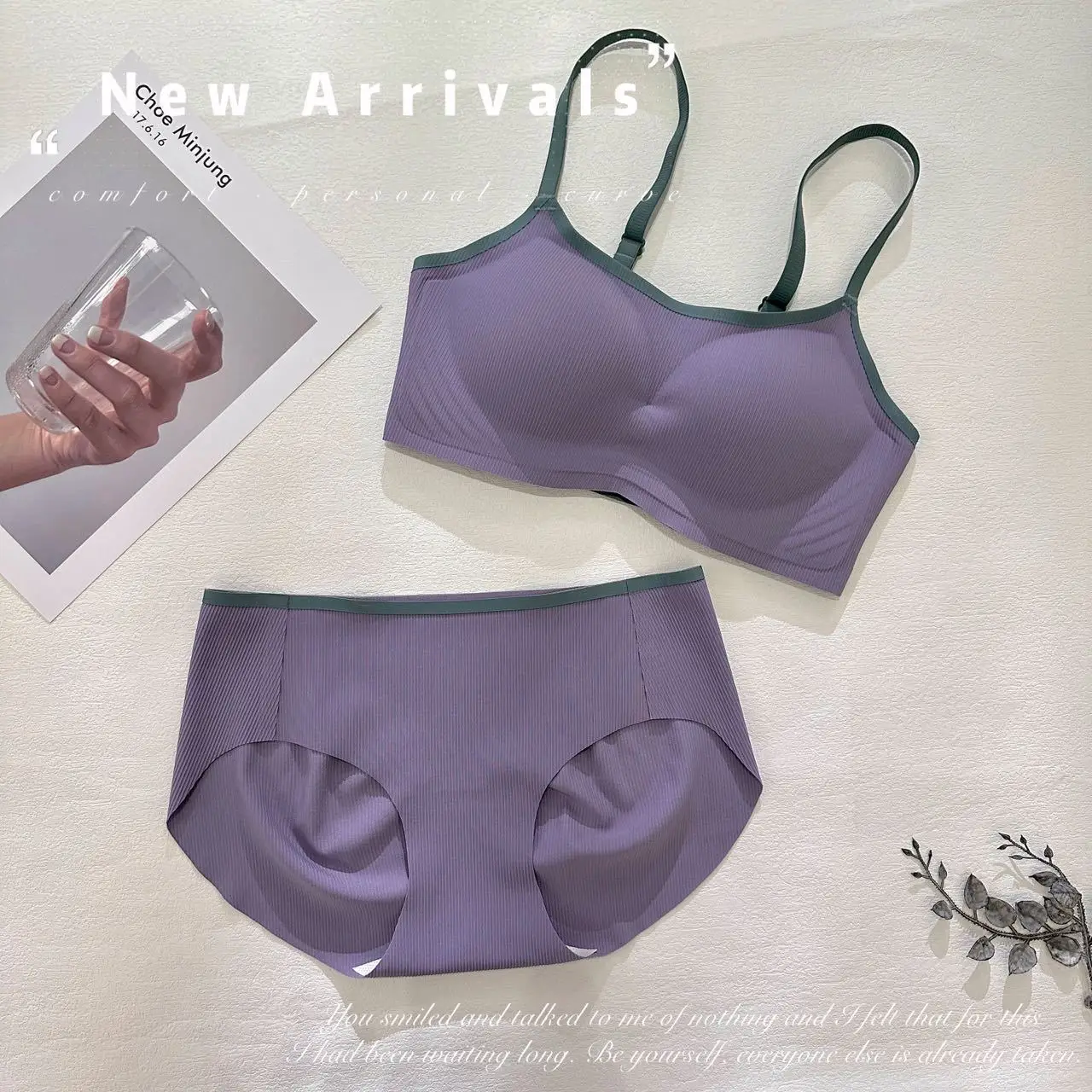 Soft Integrated Fixed Cup Seamless Underwear Set — feature 12