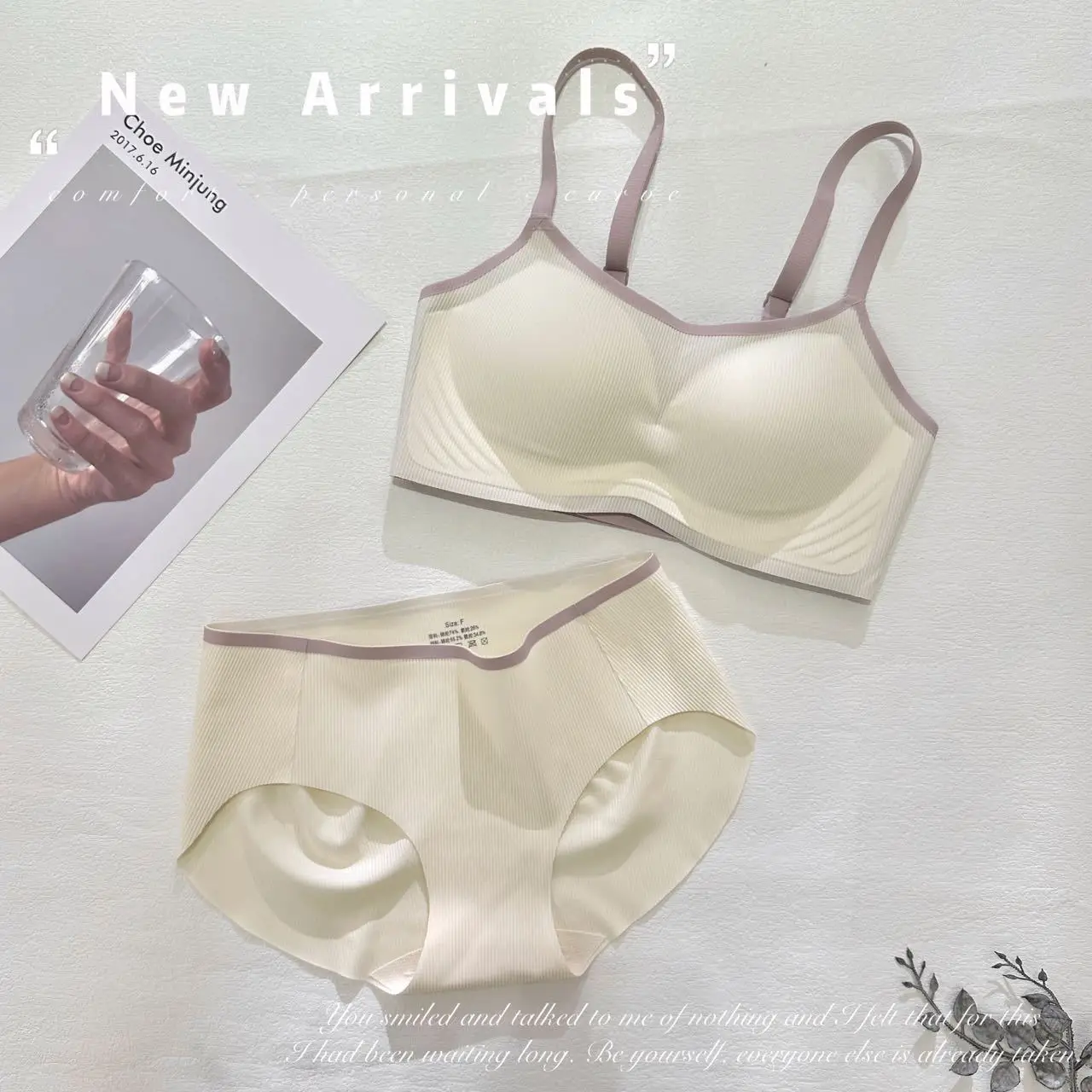 Soft Integrated Fixed Cup Seamless Underwear Set — feature 13