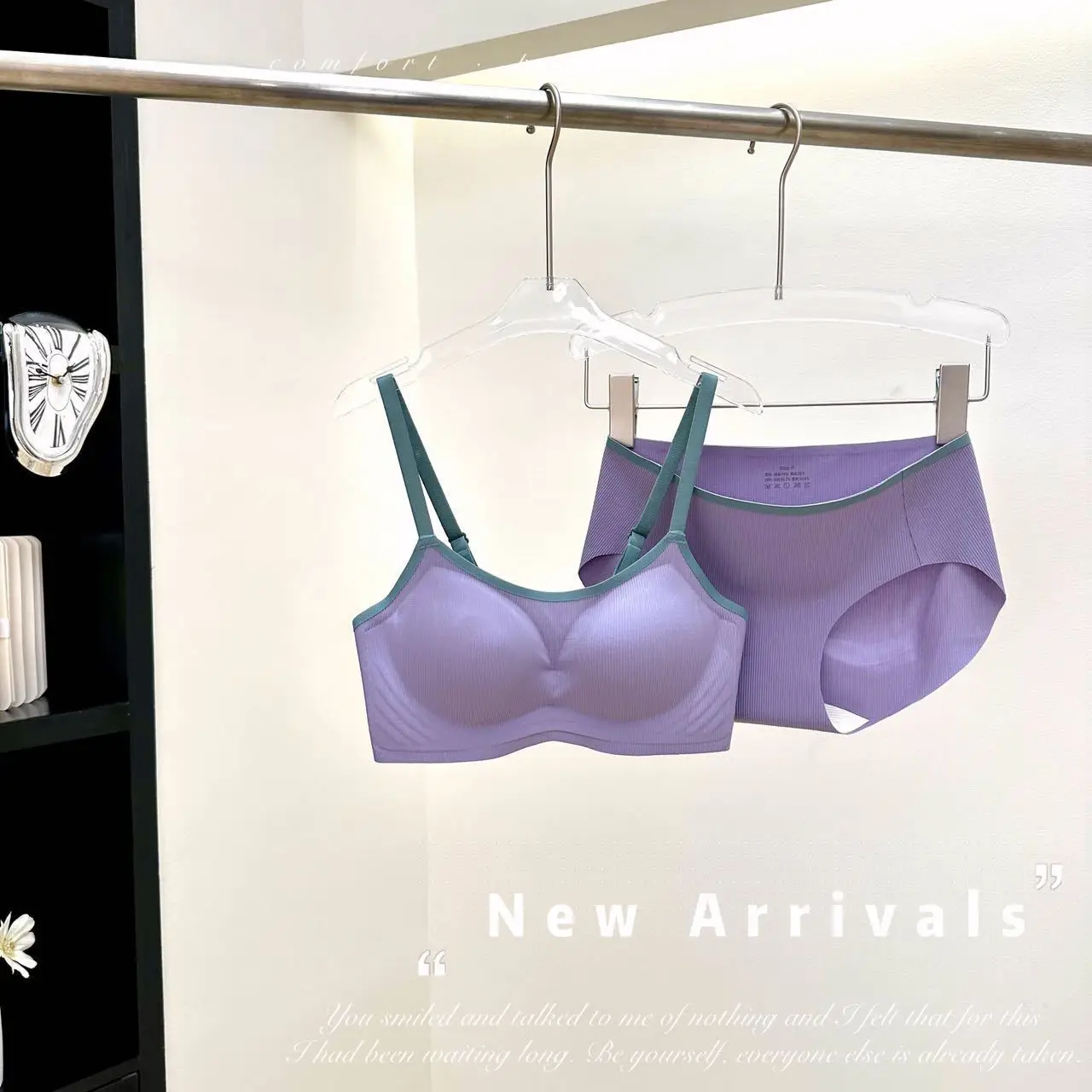 Soft Integrated Fixed Cup Seamless Underwear Set — feature 18