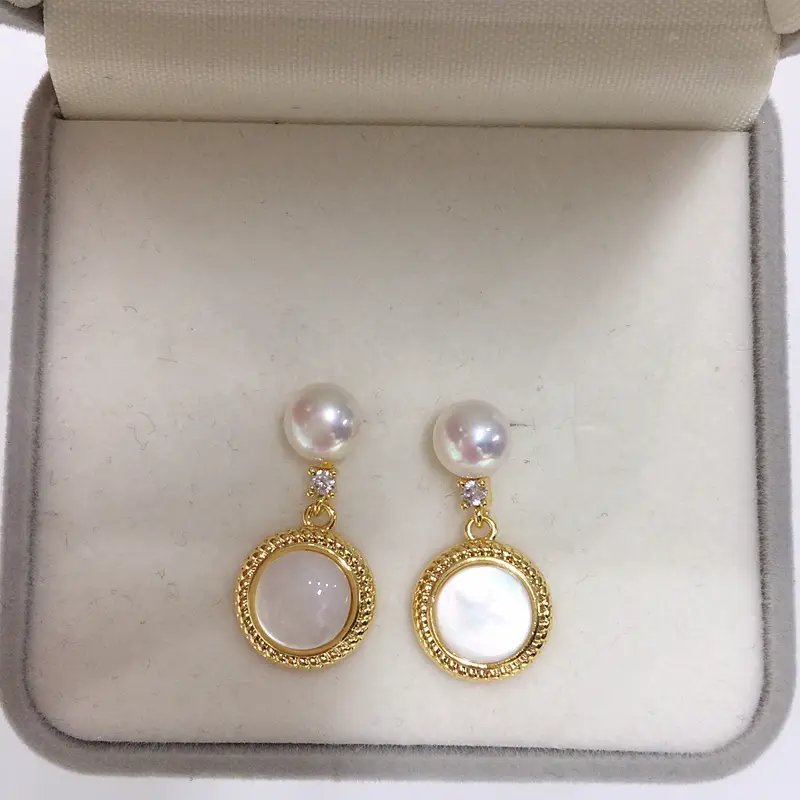 5 Pearl Earrings for Women Gold Plated — feature 2