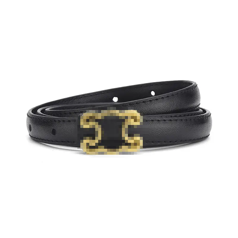 Women's Genuine Leather Belt with Gold Buckle - Image 11