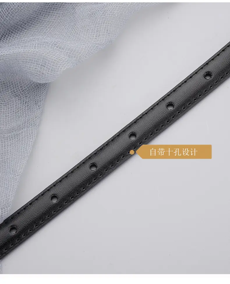 Women's Genuine Leather Belt with Gold Buckle β feature 13