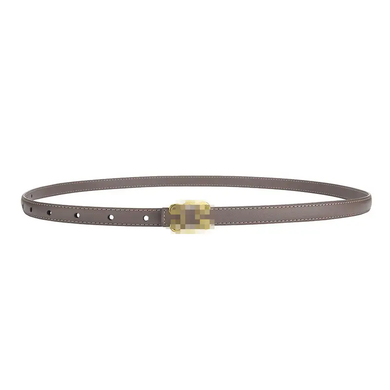 Women's Genuine Leather Belt with Gold Buckle - Image 3