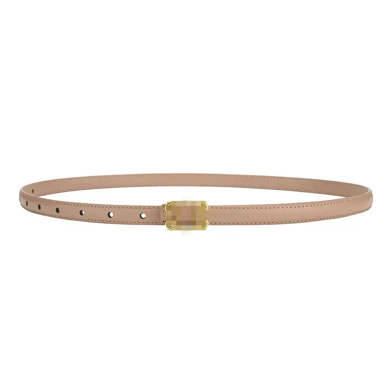 Women's Genuine Leather Belt with Gold Buckle - Image 4