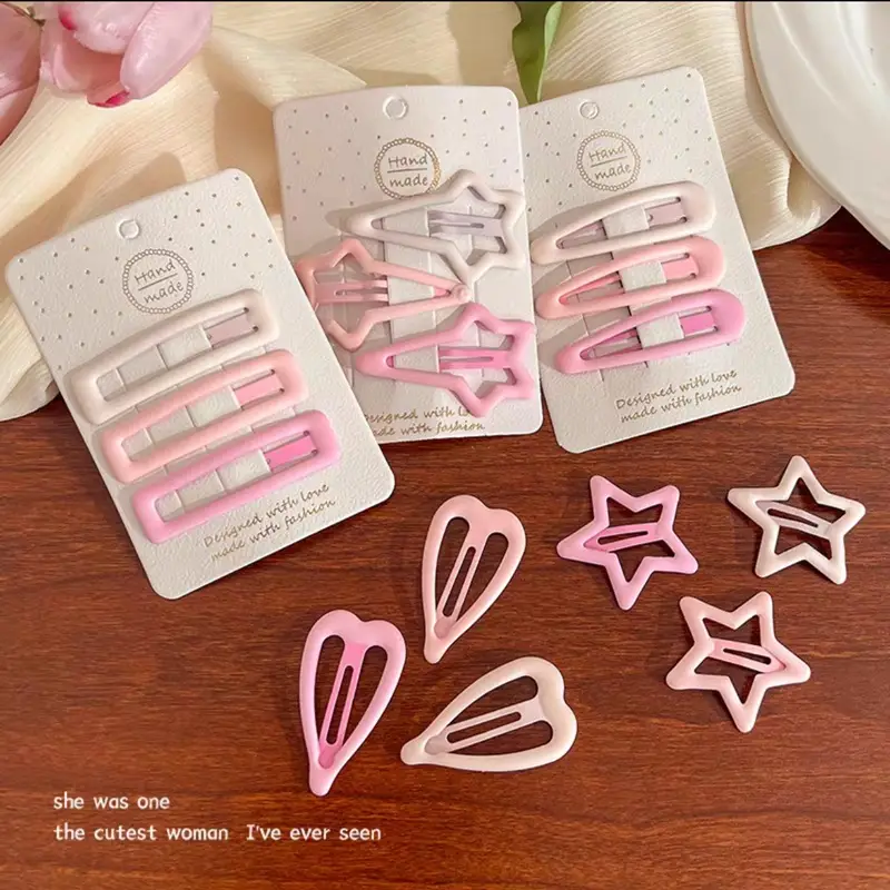 New Star Children's Hairpin Pink Love Alloy BB Clip - Image 12