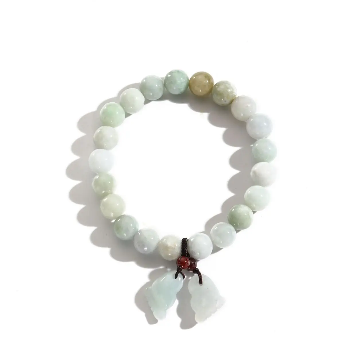 Natural Jade Bracelet Women's Round Bead Tight Rope Design - Image 6