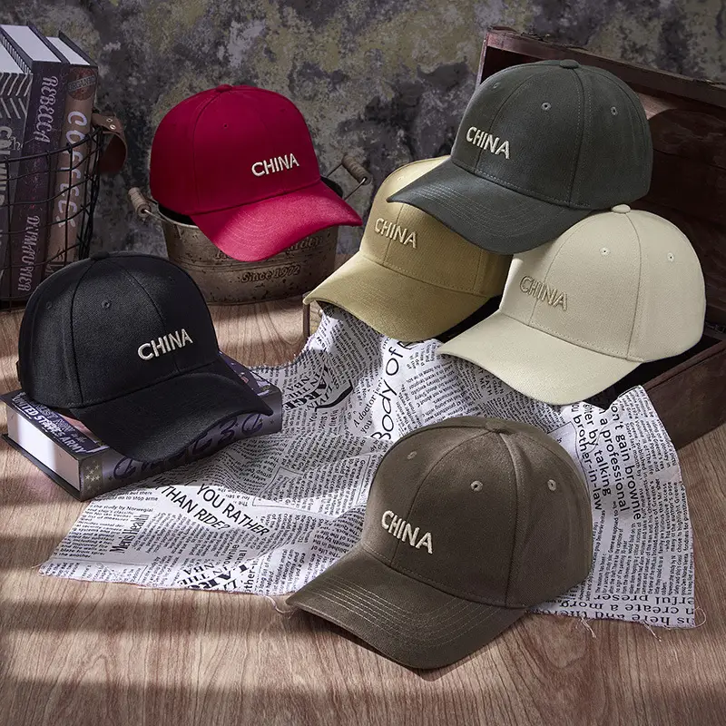 Korean Embroidered Caps for Men Women Black Red Beige - Image 8