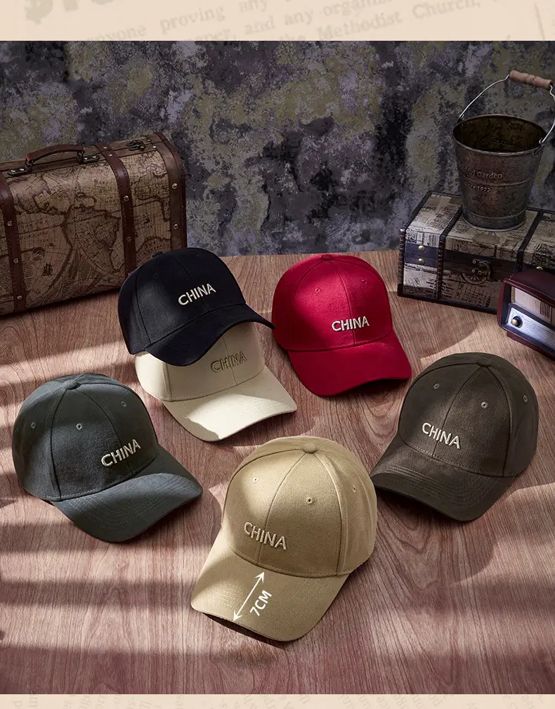 Korean Embroidered Caps for Men Women Black Red Beige — feature 10