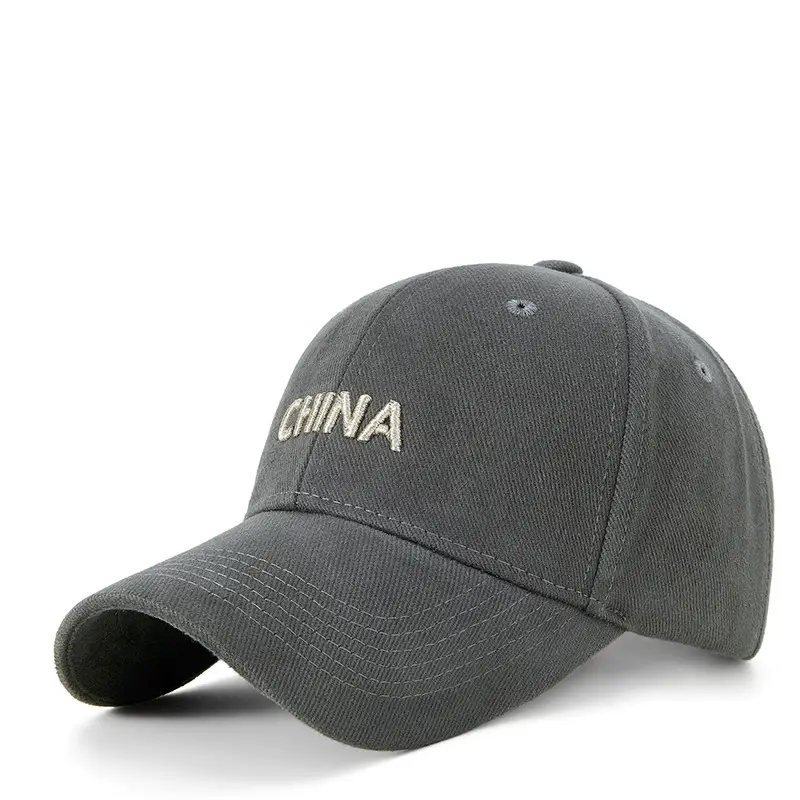 Korean Embroidered Caps for Men Women Black Red Beige - Image 3