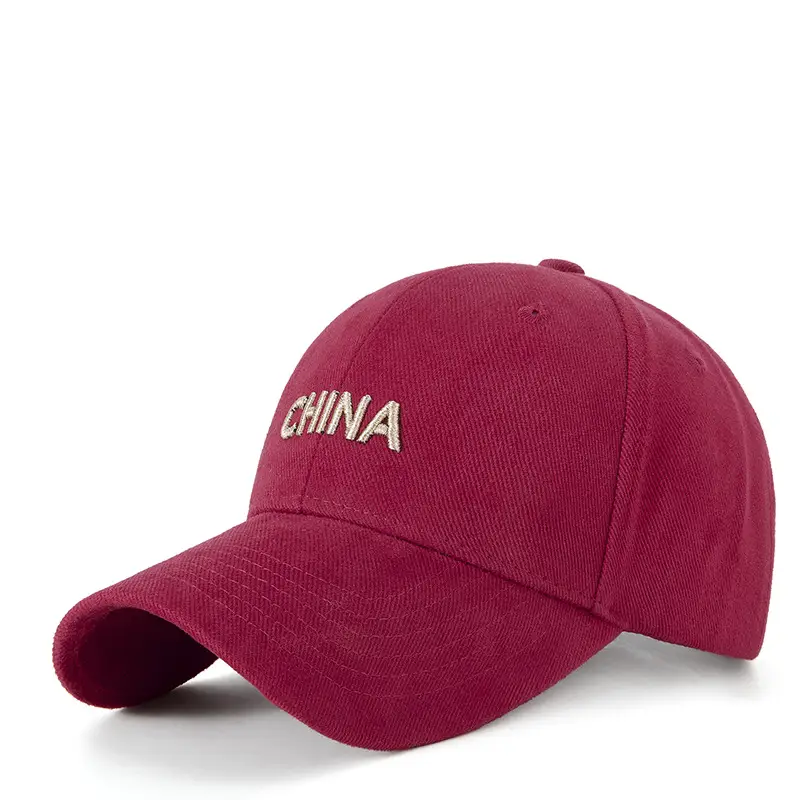 Korean Embroidered Caps for Men Women Black Red Beige - Image 4