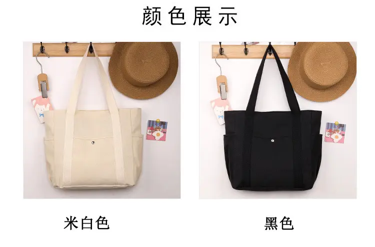 Black Large Capacity Tote Bag for Women — feature 2