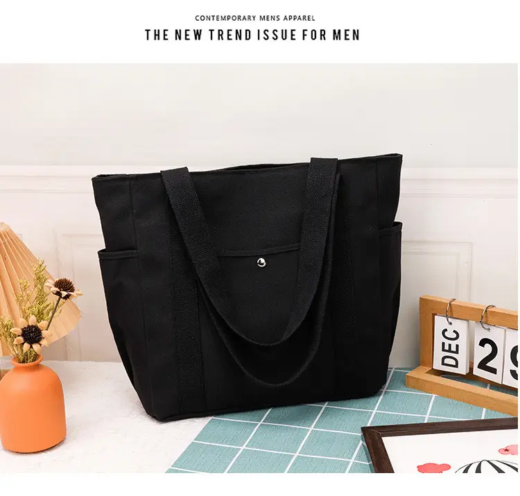 Black Large Capacity Tote Bag for Women — feature 23