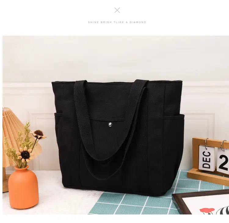Black Large Capacity Tote Bag for Women — feature 24
