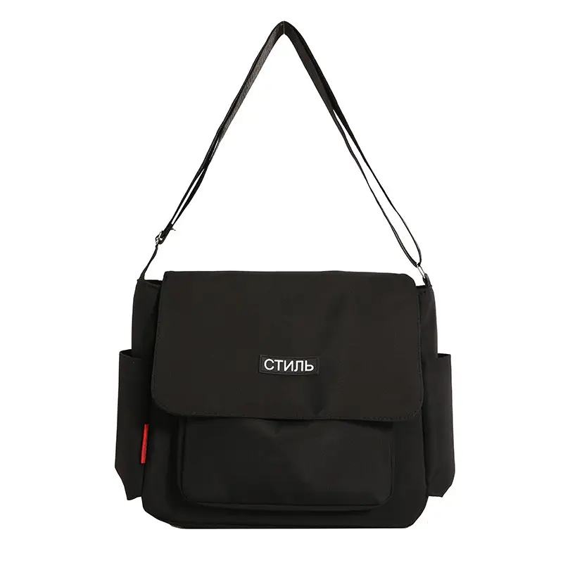 Black Japanese Style Shoulder Messenger Bag for Women Men - Image 7
