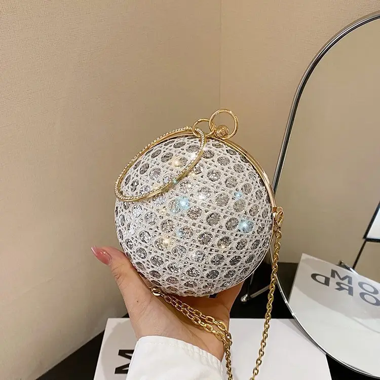 Spherical Shiny Diamond Bling Shoulder Bag 2026 - Image 8