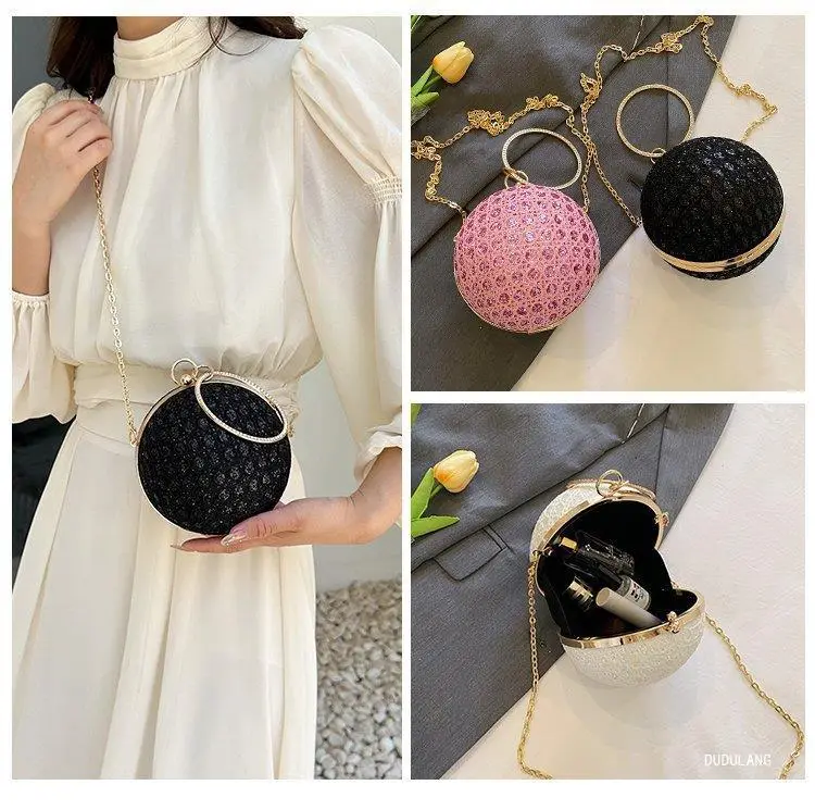 Spherical Shiny Diamond Bling Shoulder Bag 2026 — feature 17