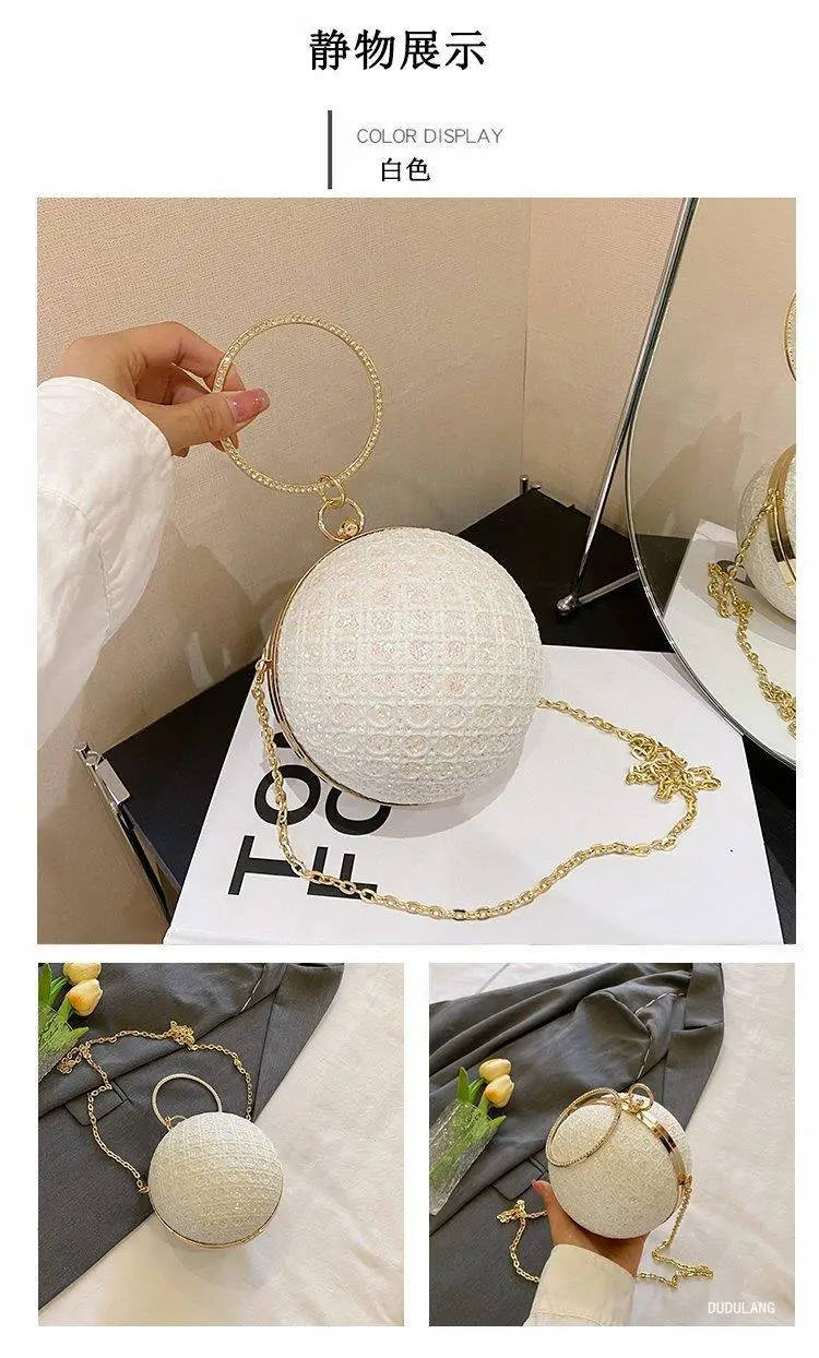 Spherical Shiny Diamond Bling Shoulder Bag 2026 — feature 18