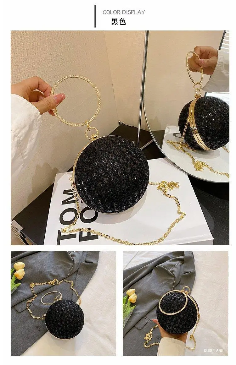 Spherical Shiny Diamond Bling Shoulder Bag 2026 — feature 19