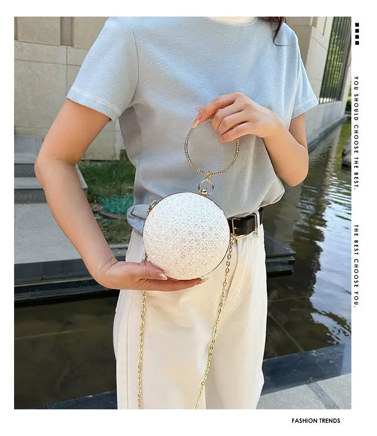 Spherical Shiny Diamond Bling Shoulder Bag 2026 — feature 2