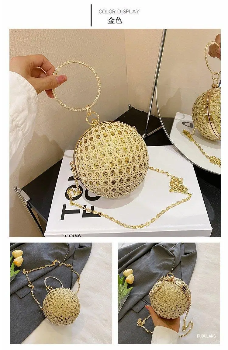 Spherical Shiny Diamond Bling Shoulder Bag 2026 — feature 20