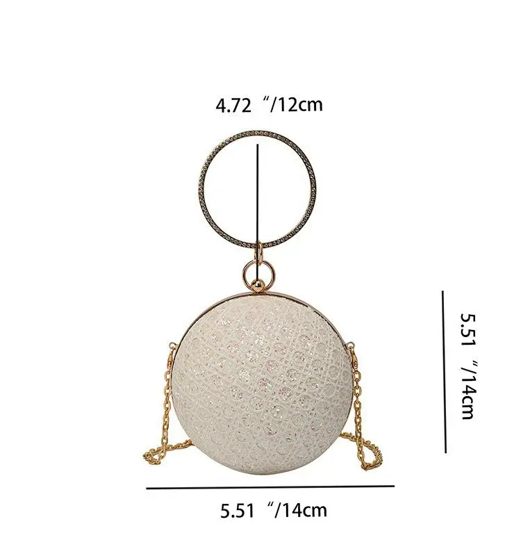 Spherical Shiny Diamond Bling Shoulder Bag 2026 — feature 4