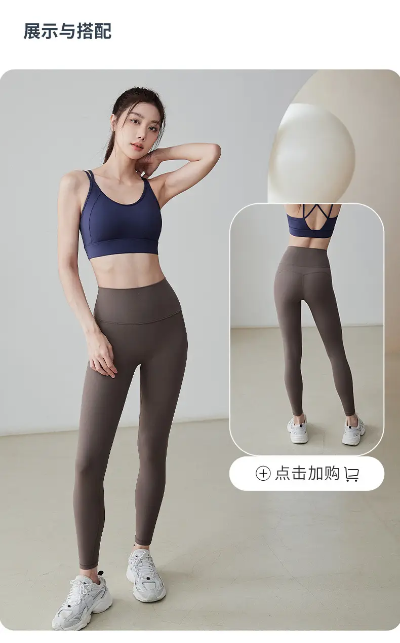 Pink Fixed Cup Back Push-Up Sports Bra for Women — feature 10