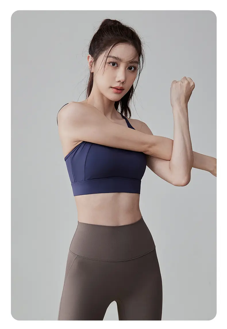 Pink Fixed Cup Back Push-Up Sports Bra for Women — feature 15