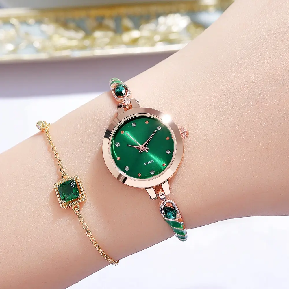 Rose Gold Women's Bracelet Watch with Crystal Dial - Image 5