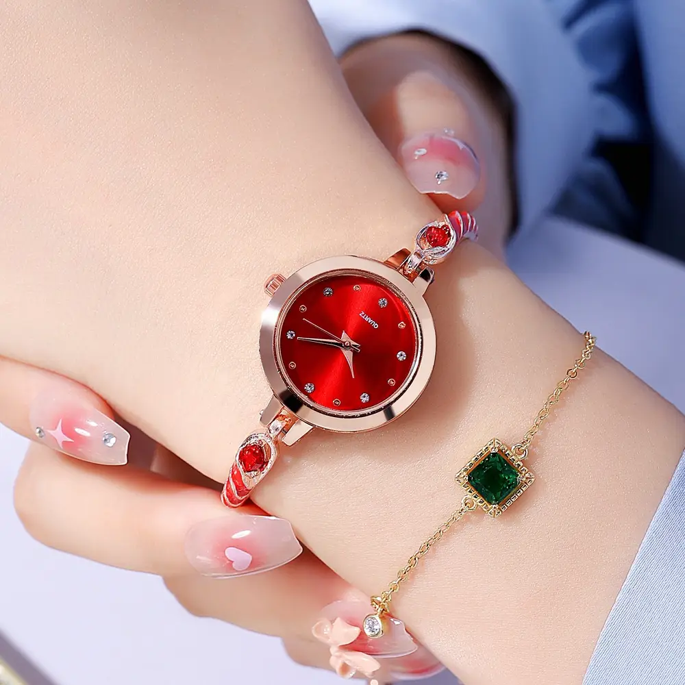 Rose Gold Women's Bracelet Watch with Crystal Dial - Image 3