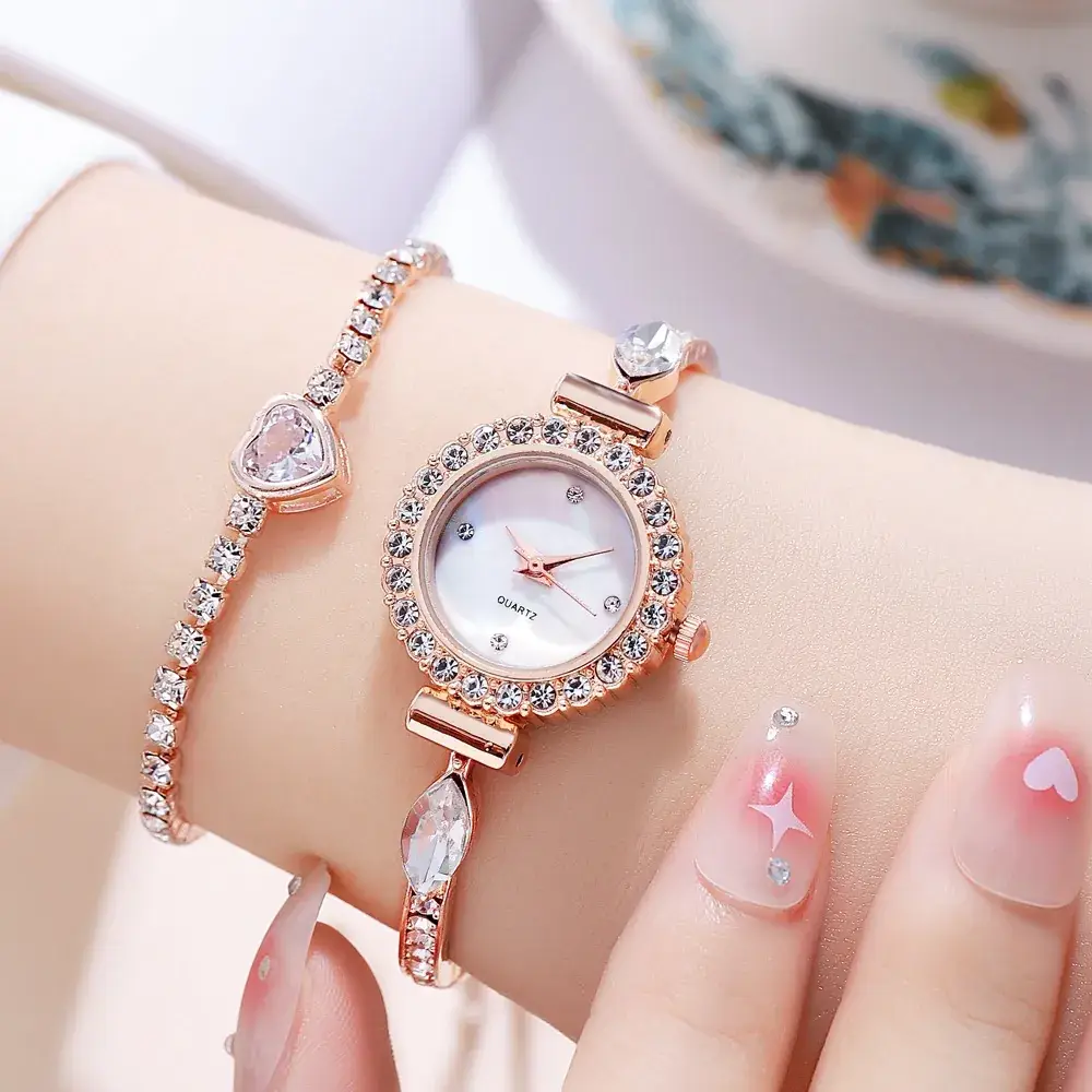 Silver Rhinestone Bracelet Watch for Women - Image 5