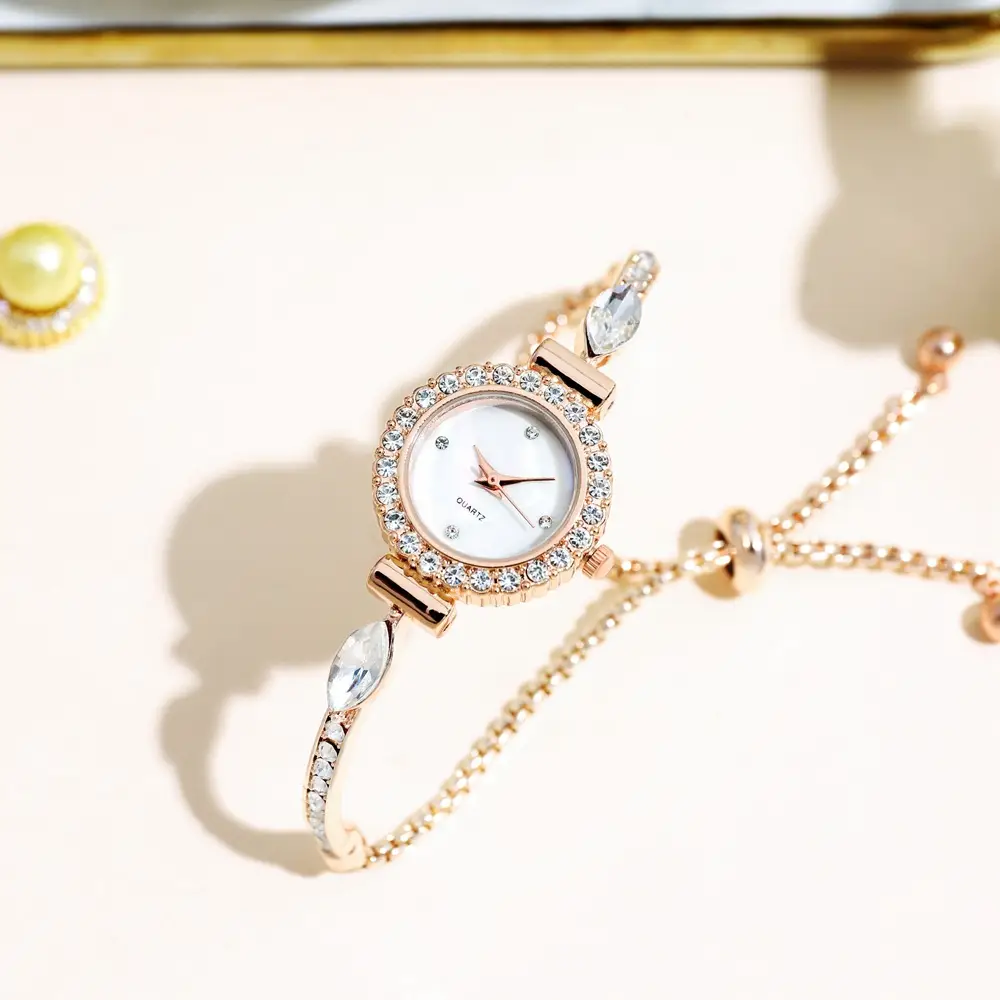 Silver Rhinestone Bracelet Watch for Women — feature 11