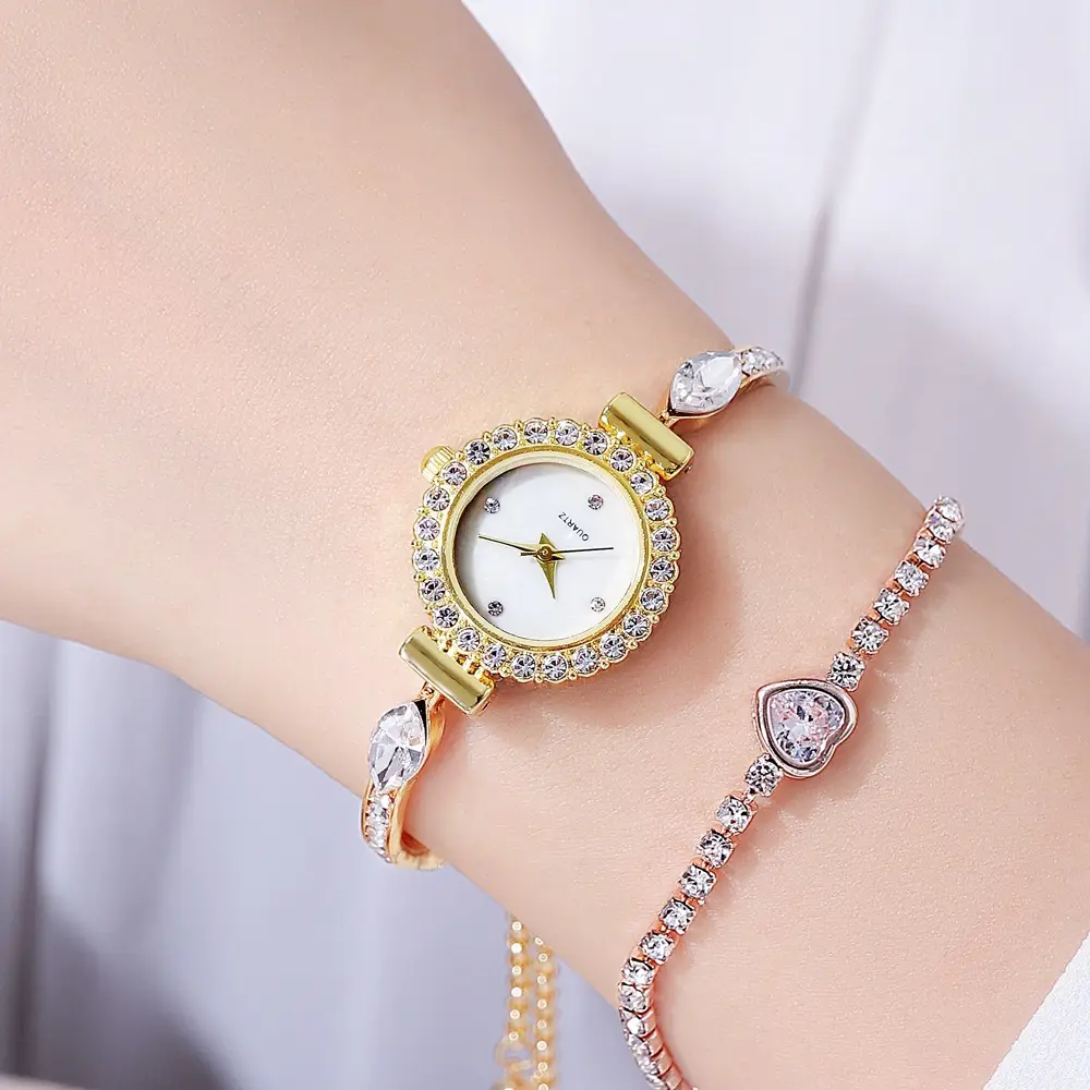 Silver Rhinestone Bracelet Watch for Women — feature 12