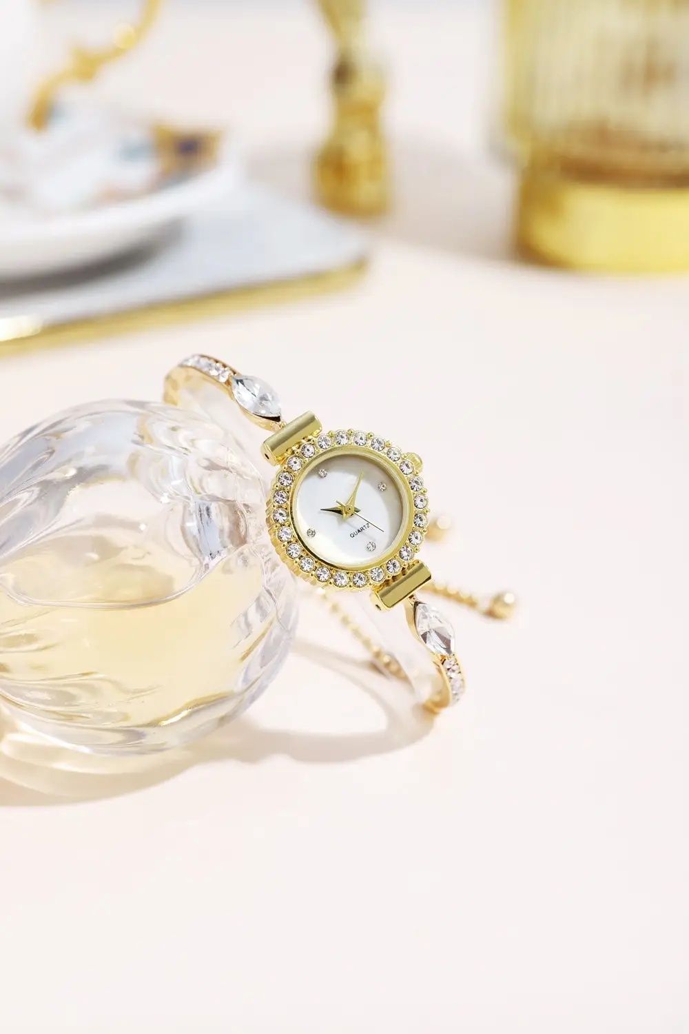 Silver Rhinestone Bracelet Watch for Women — feature 6