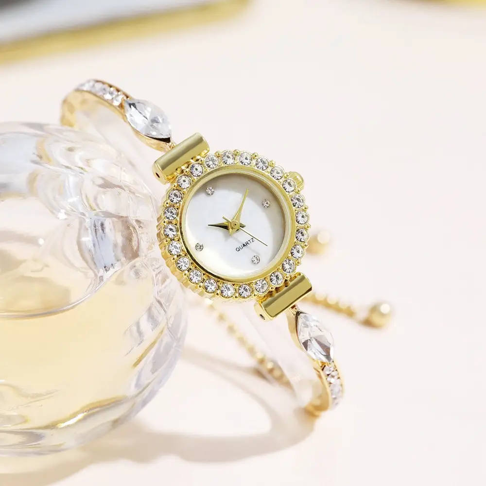 Silver Rhinestone Bracelet Watch for Women — feature 9