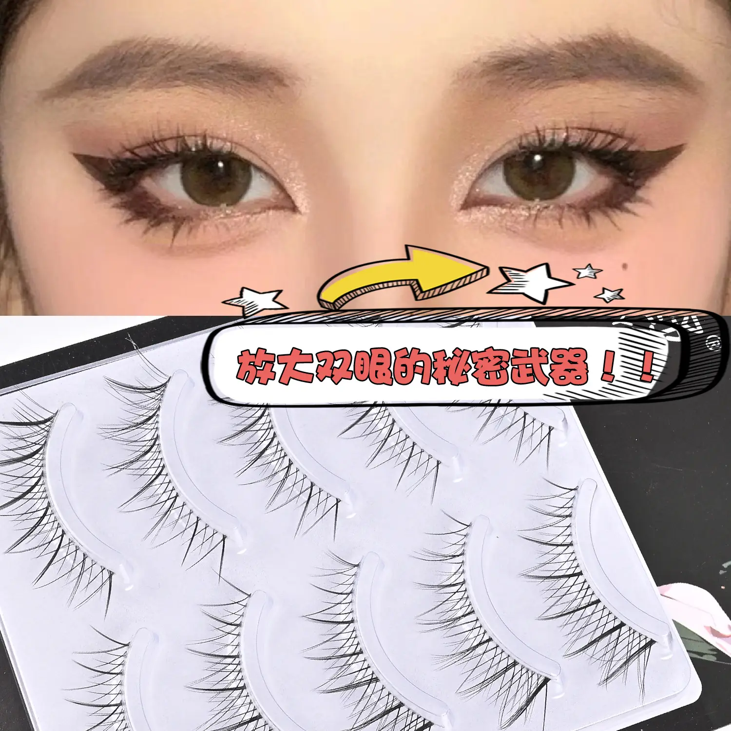 Transparent Terrier False Eyelashes Five Pair Fox Series