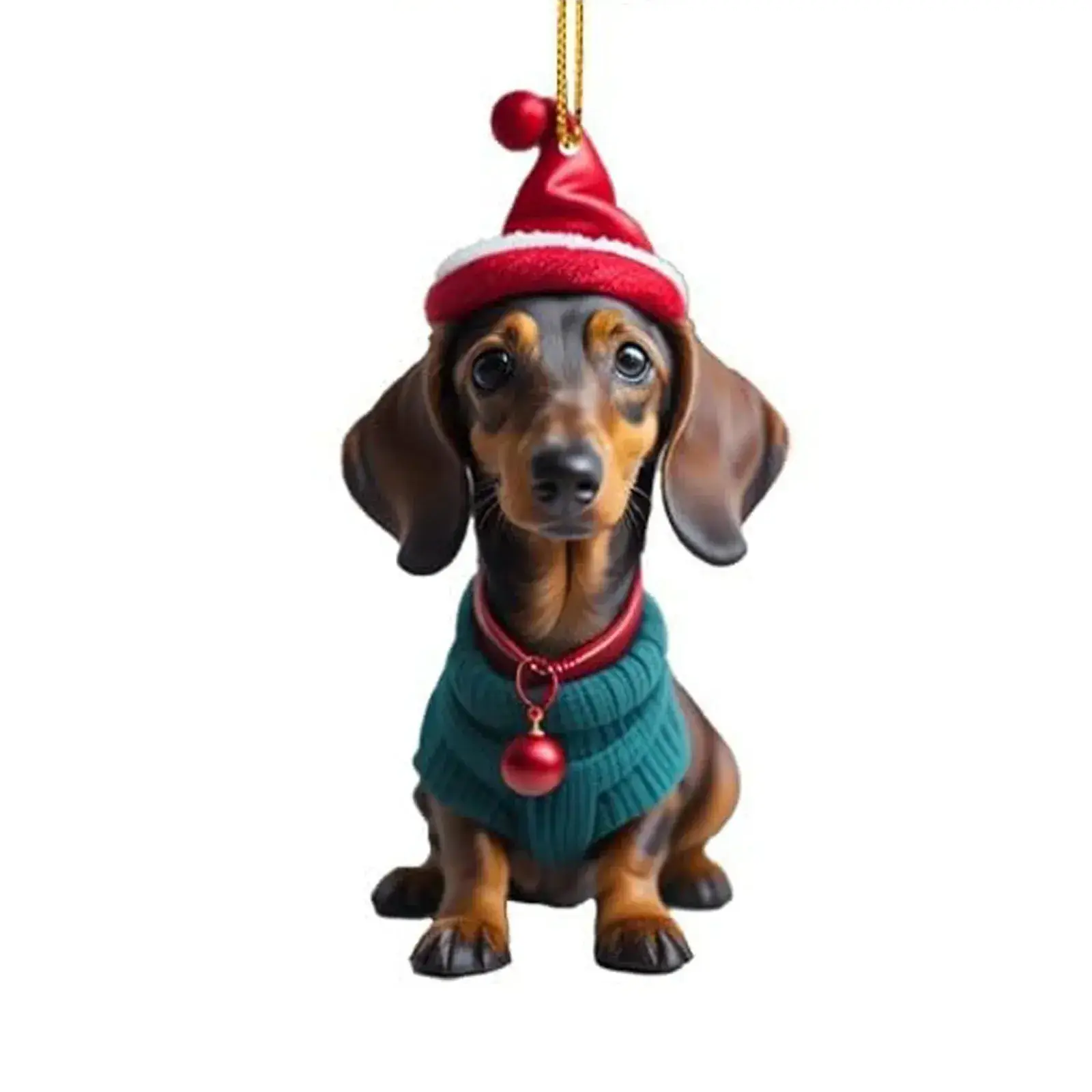 Acrylic Dachshund Christmas Pendant Ornament — feature 11