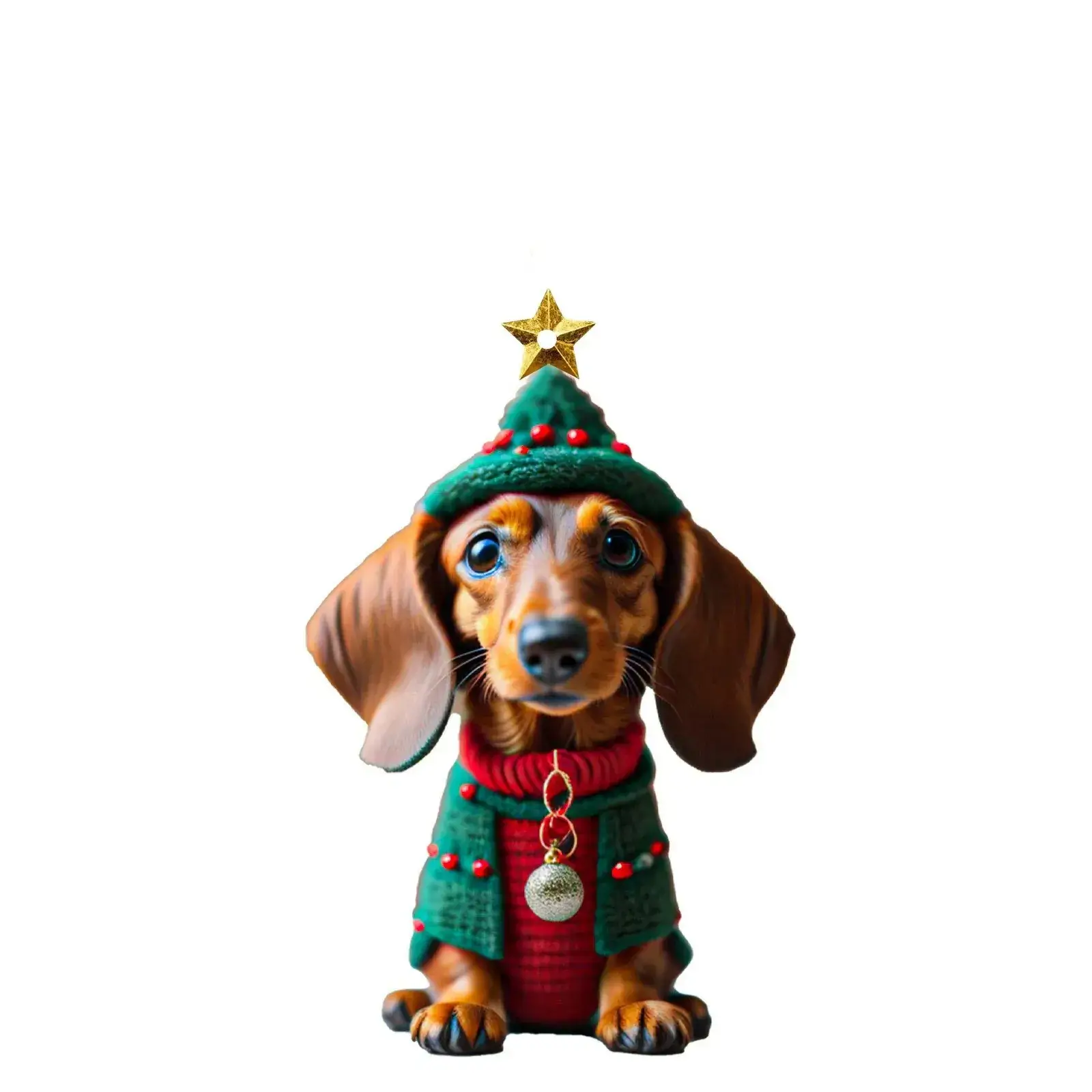 Acrylic Dachshund Christmas Pendant Ornament — feature 18