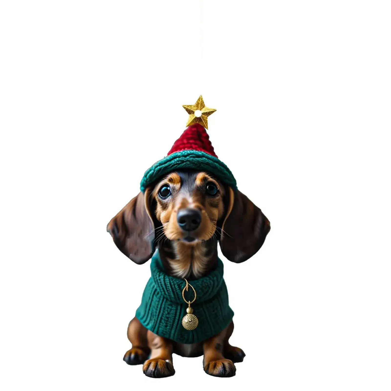 Acrylic Dachshund Christmas Pendant Ornament - Image 12