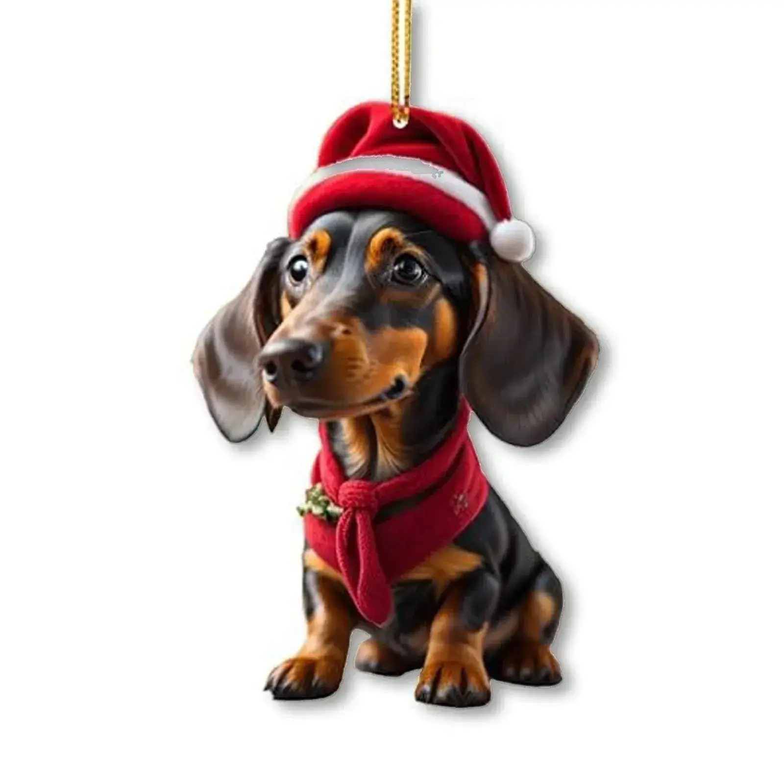 Acrylic Dachshund Christmas Pendant Ornament - Image 16
