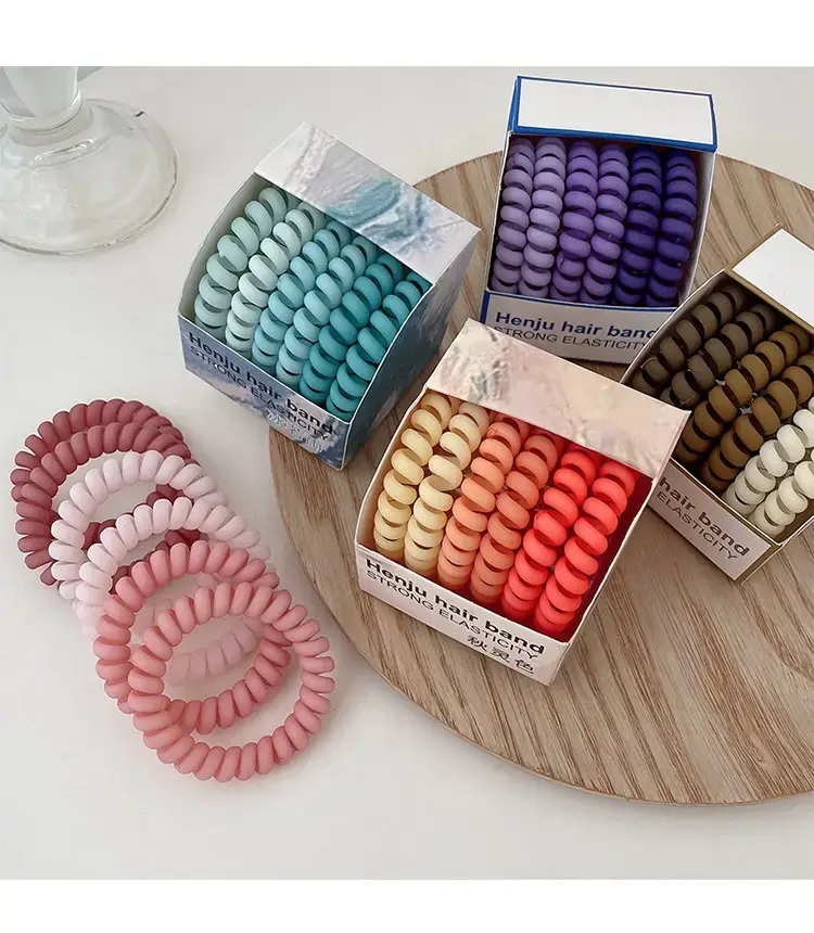 6-Piece Brown Bear Logo Hair Bands for Women — feature 3
