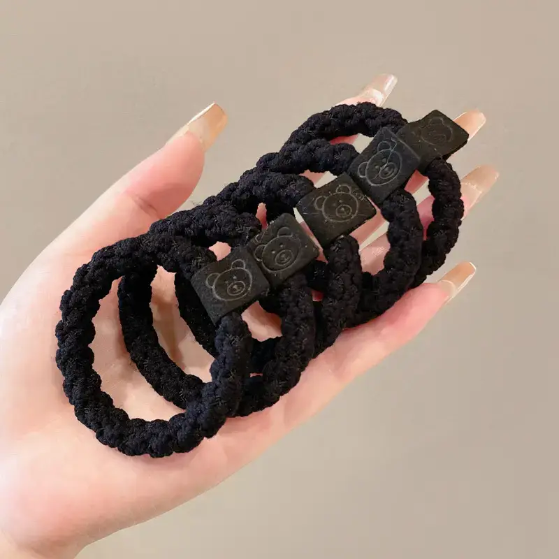 6-Piece Brown Bear Logo Hair Bands for Women - Image 29